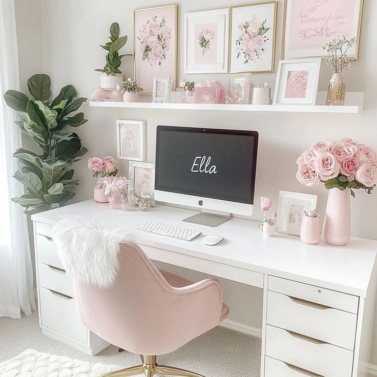 8c1851b4cfdc34d825de7562fcf21de1 Small Home Office Decor Ideas for Her That Are Charming, Chic, and Seriously Functional