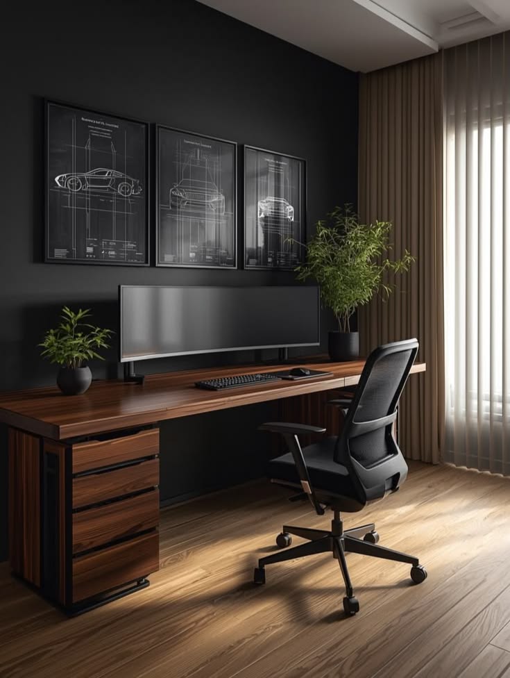 908d5fd9b10f0f5564f3ac5279da6048 Masculine Small Home Office Ideas That Are Seriously Stylish and Ultra-Functional