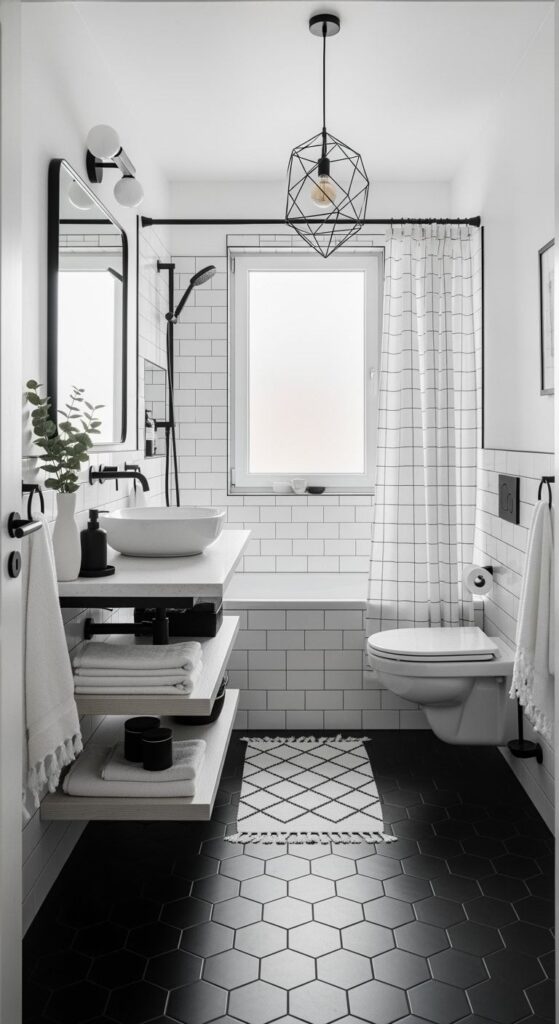 13 Timeless Black and White Bathroom Design Ideas That Never Go Out of Style