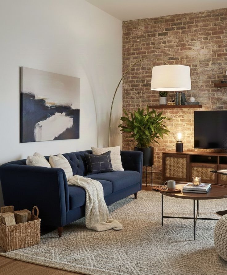 Stunning Blue Couch Living Room Design Ideas That Will Make You Love Your Space