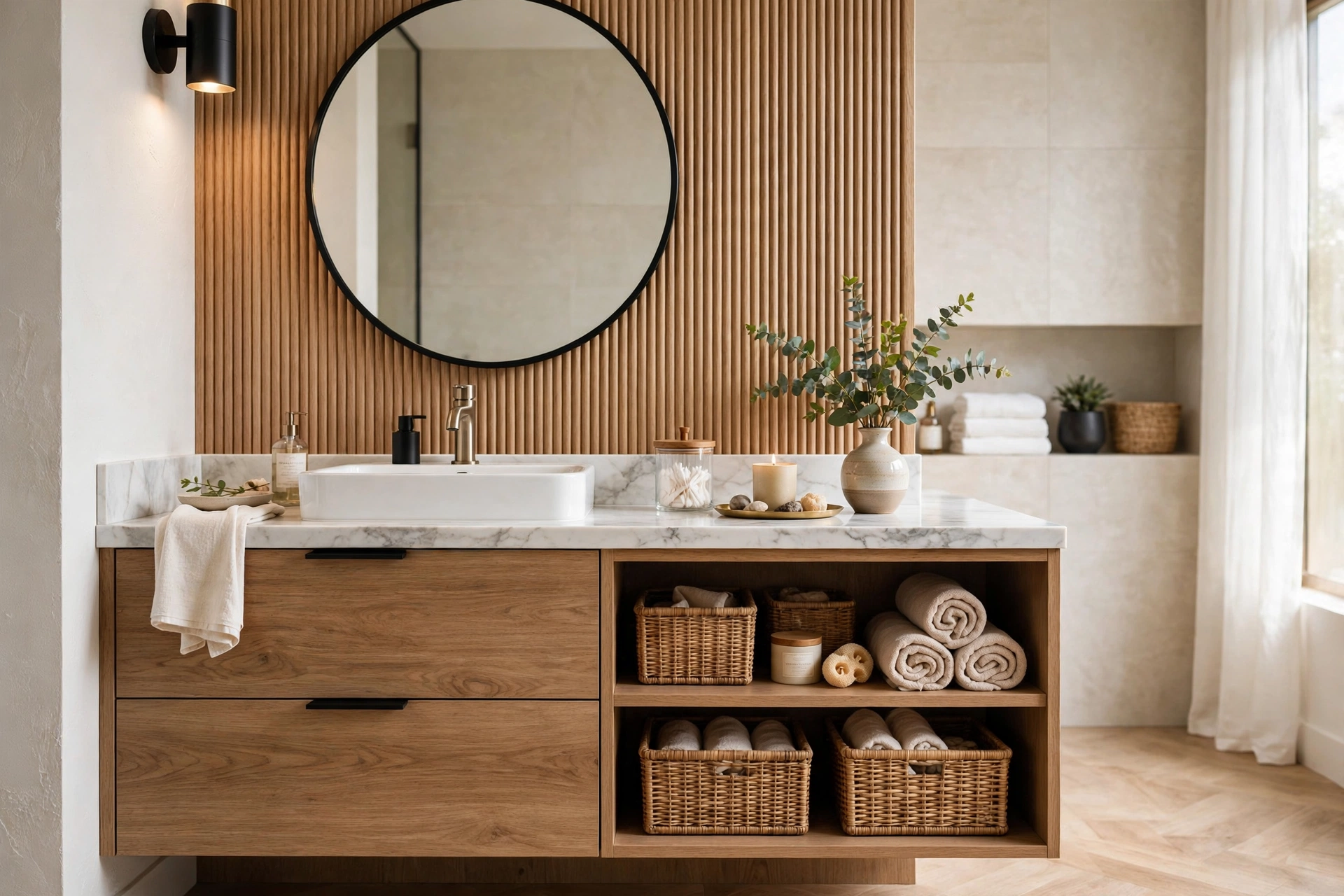 Modern bathroom vanity ideas with stylish storage and elegant decor