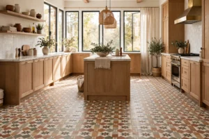 Beautiful Kitchen Interior Showcasing Stylish Flooring Design