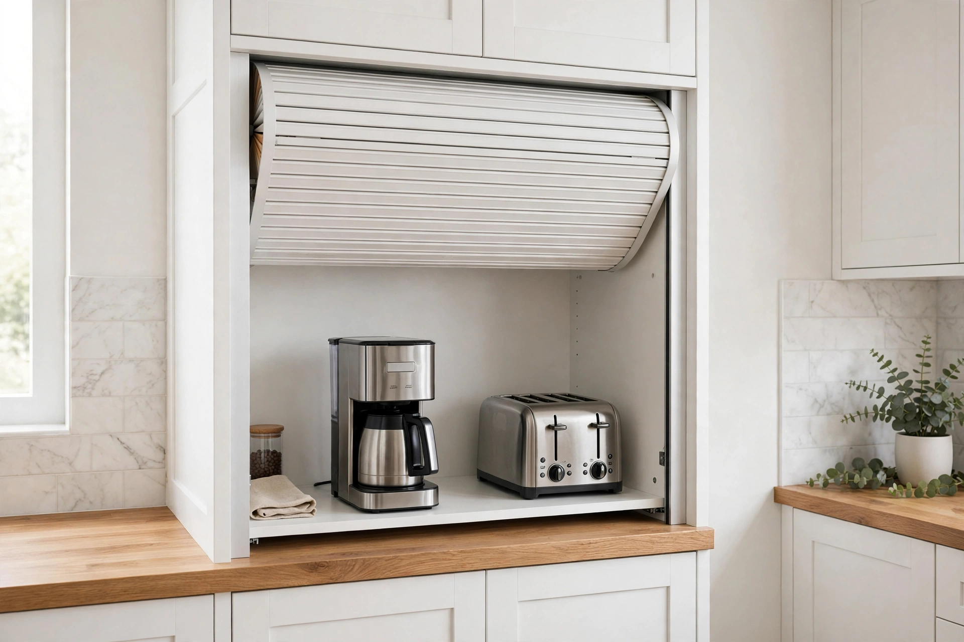 Kitchen Appliance Garage Hiding Small Appliances Neatly