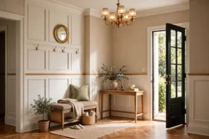 Elegant entryway wainscoting ideas for a welcoming foyer with paneled walls