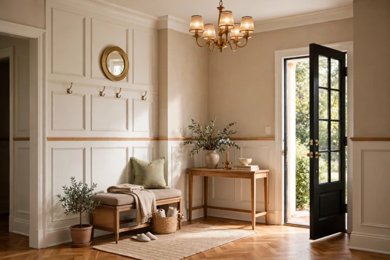 Elegant entryway wainscoting ideas for a welcoming foyer with paneled walls