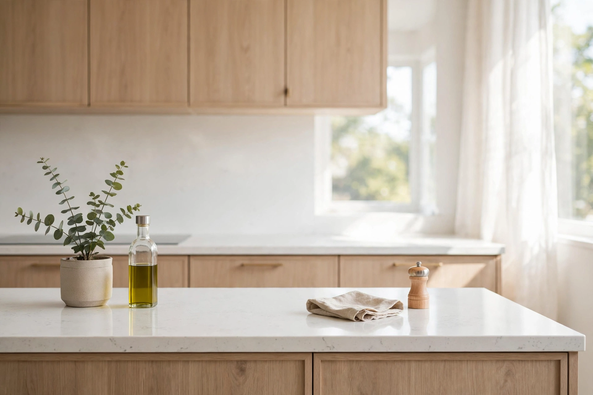 Clutter Free Kitchen Countertop With Minimal Styling