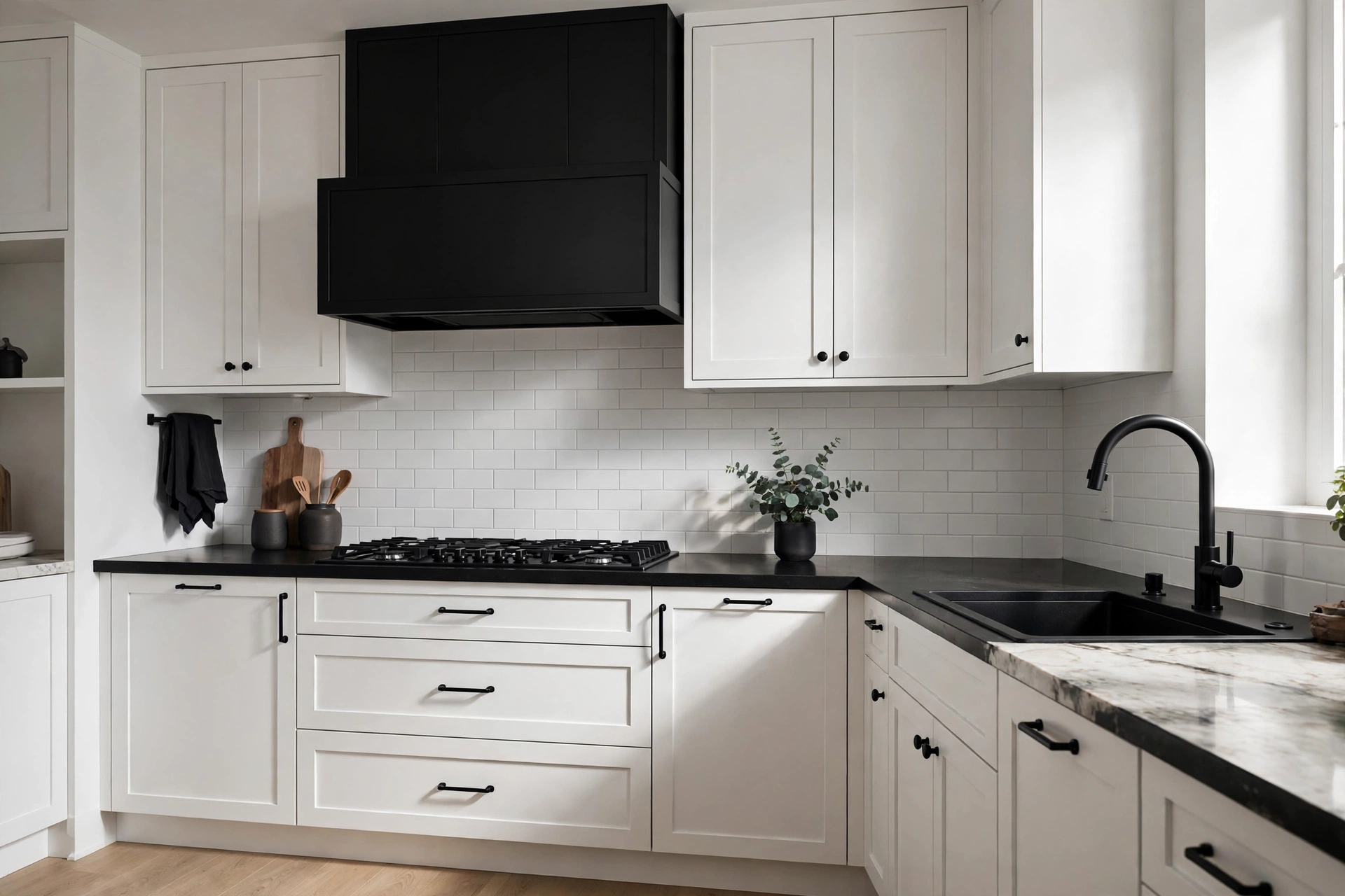 Matte Black Range Hood For Modern Drama