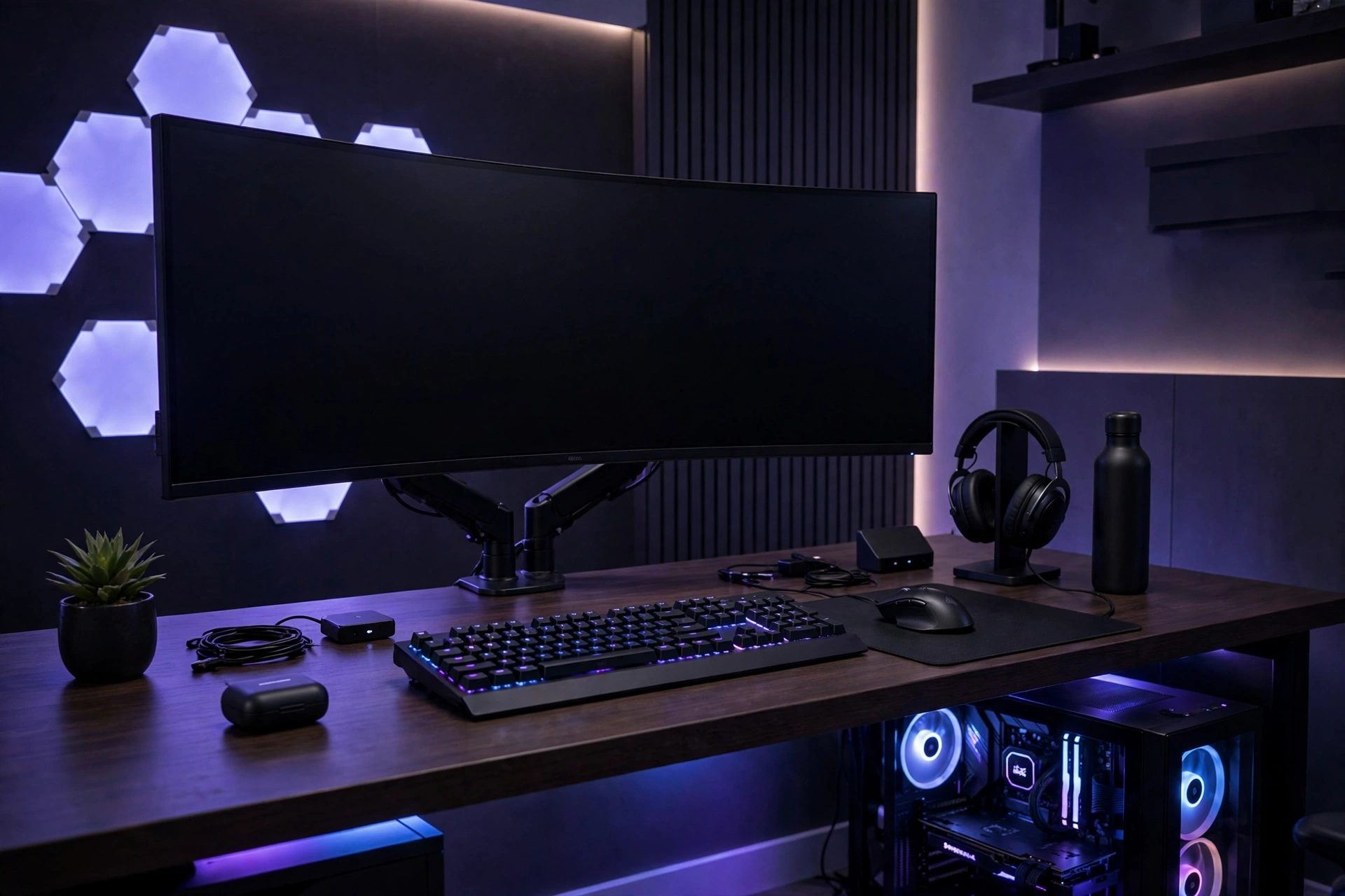 Ultrawide Monitor Command Center Gaming Setup