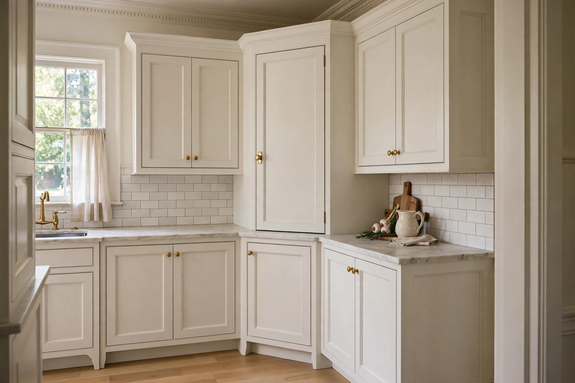 Angled Corner Cabinet With Diagonal Front Design