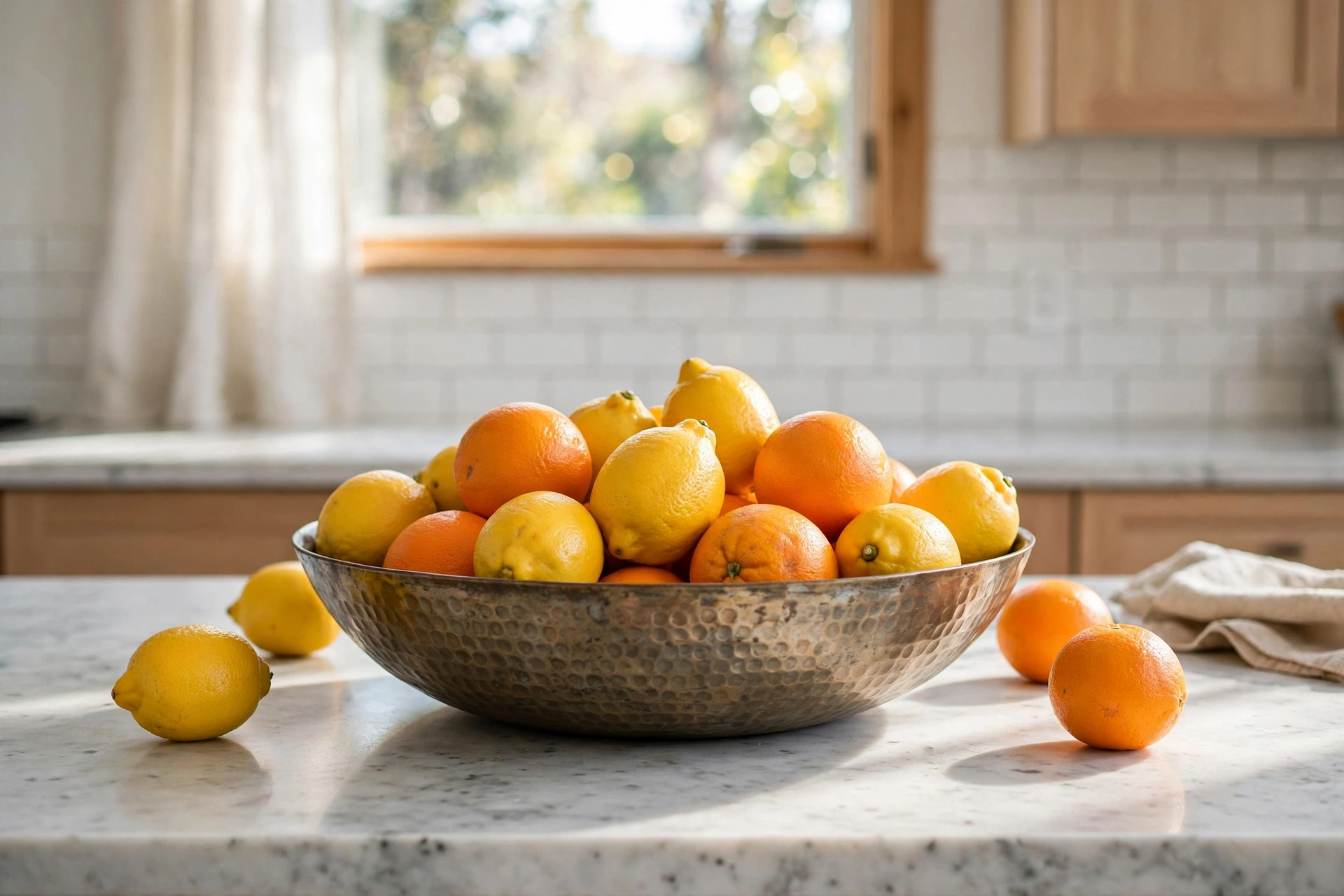 Statement Fruit Bowl As Kitchen Countertop Centerpiece