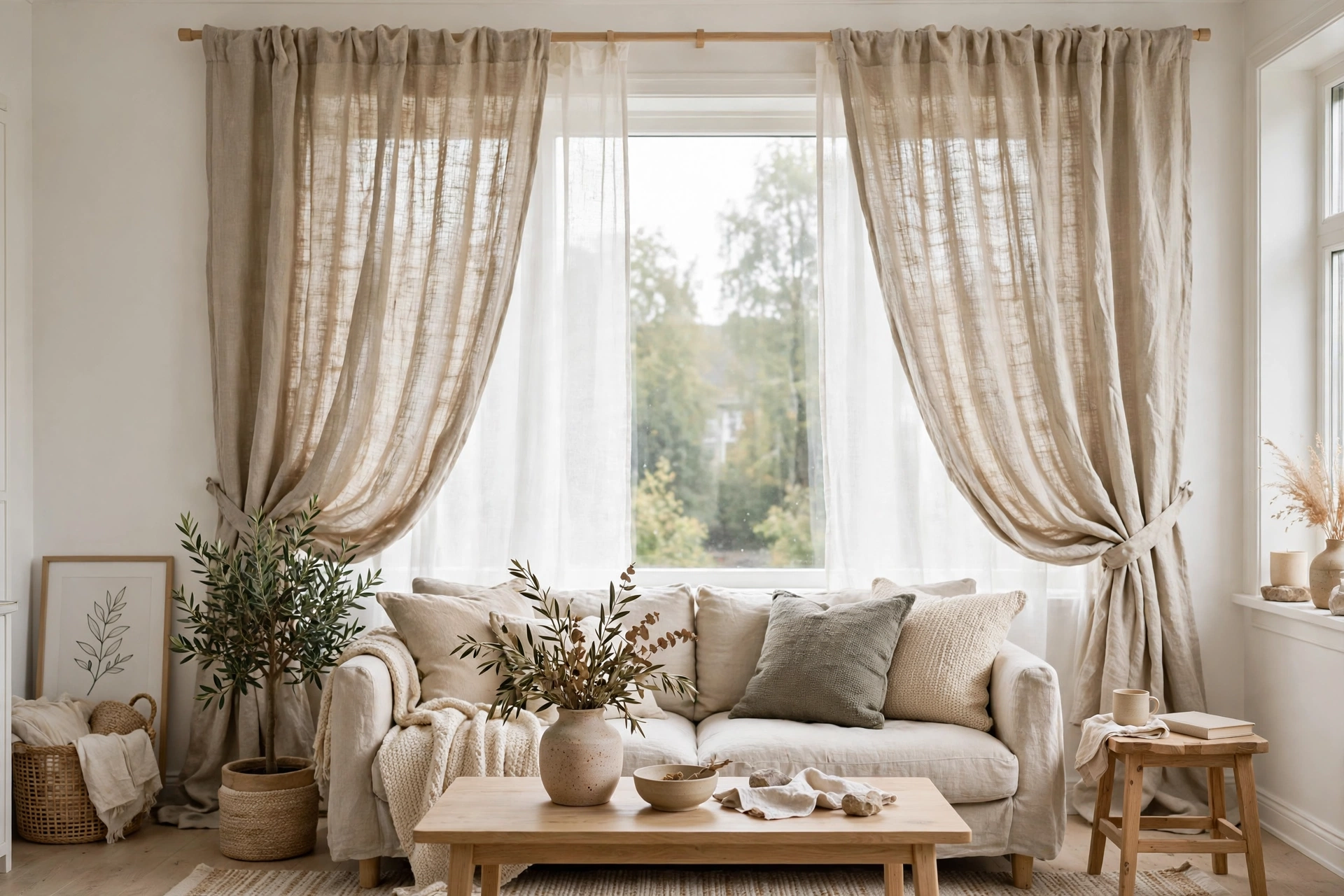 Relaxed Linen Curtains With Natural Texture
