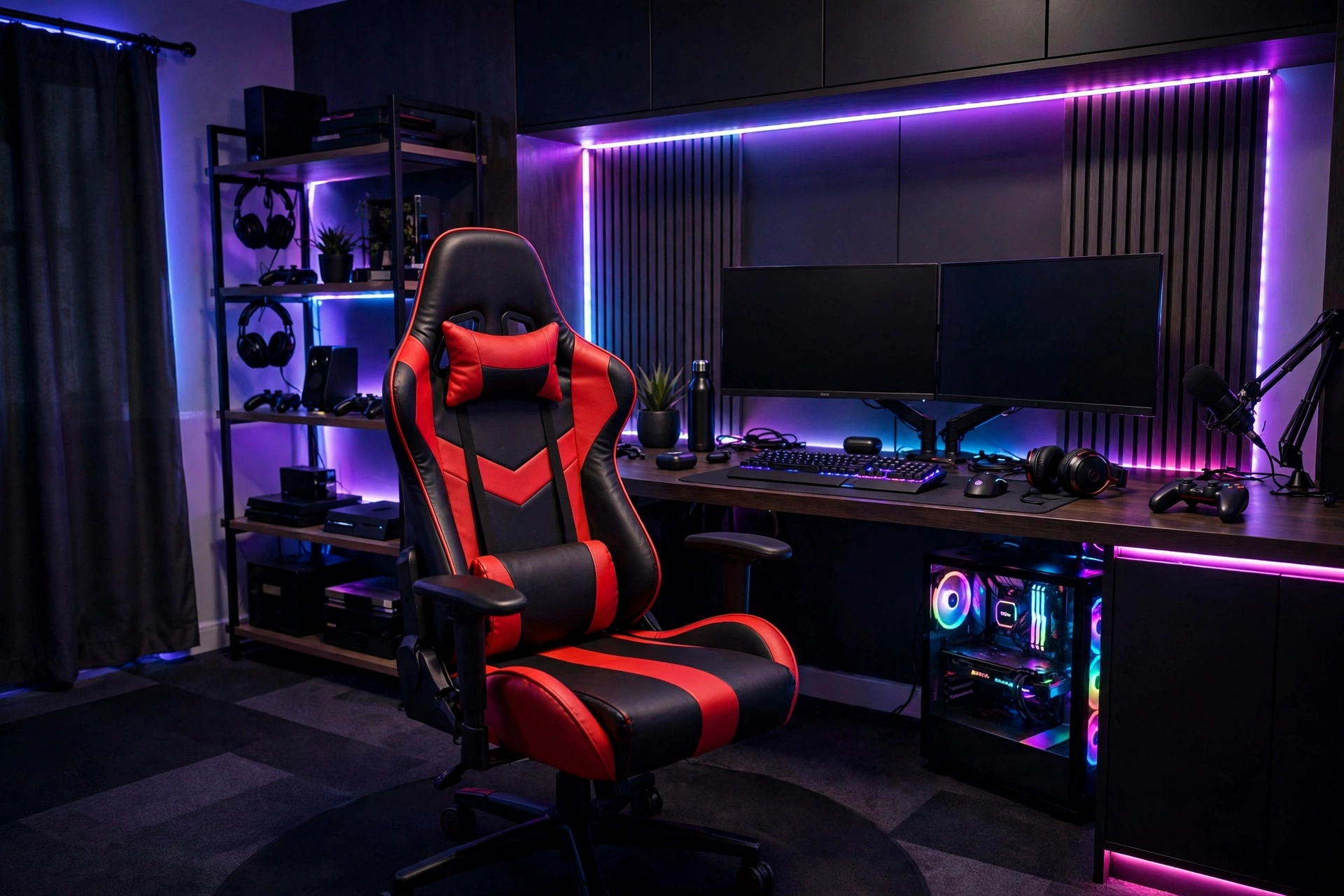 Statement Gaming Chair Anchoring A Gaming Room