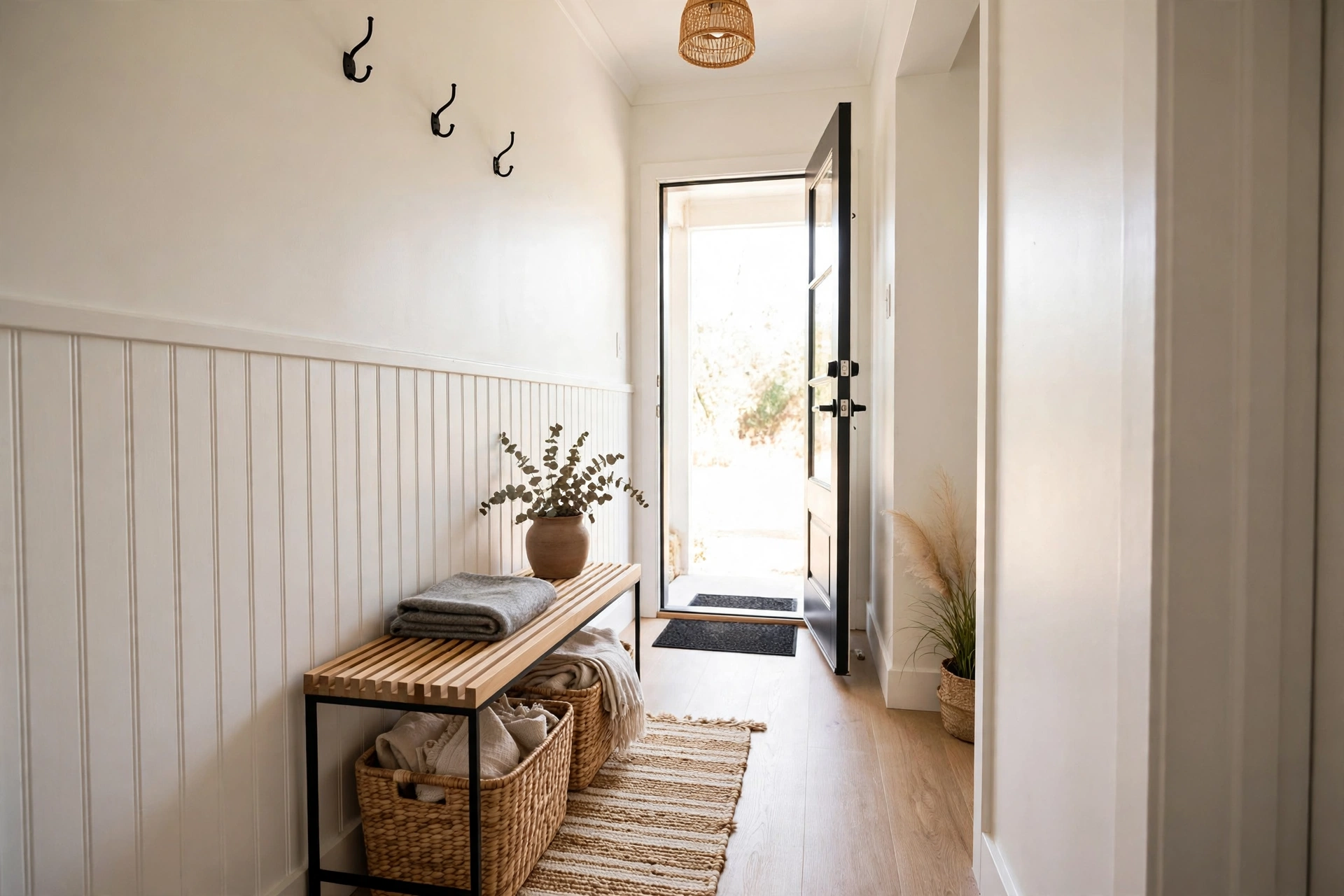 Slim Narrow Bench Fitting A Small Entryway