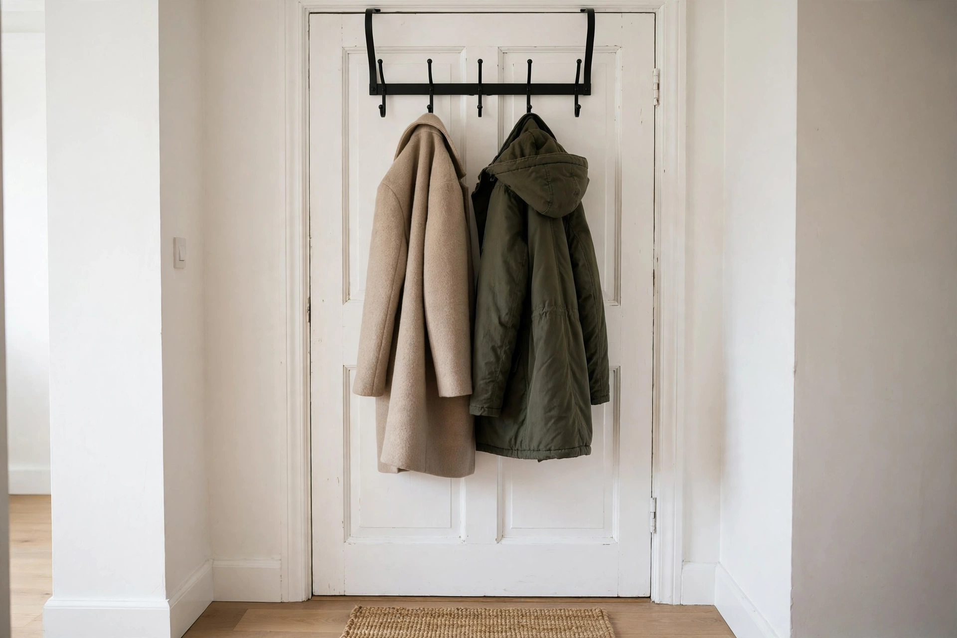 Over The Door Hook Rack Holding Coats