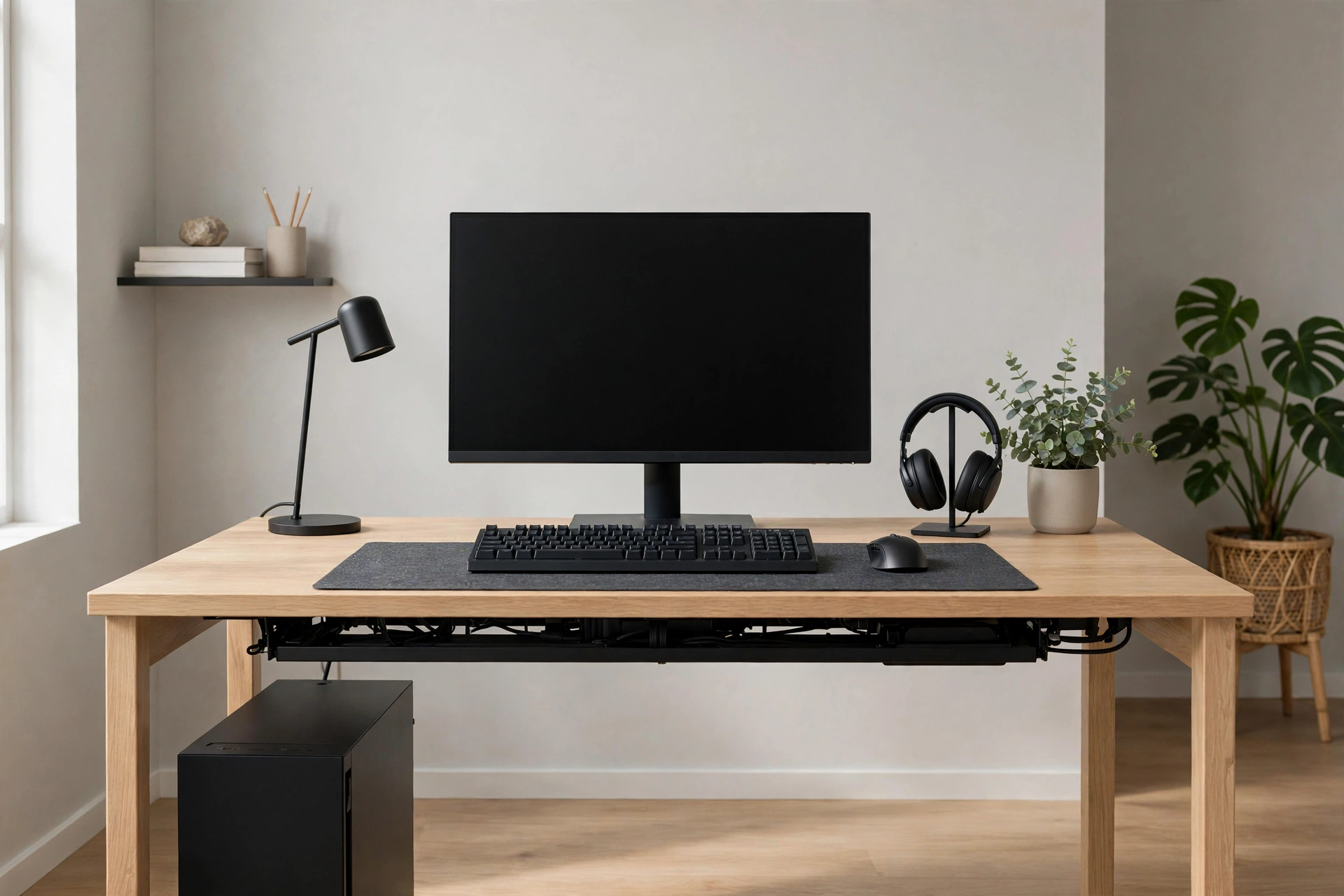 Tidy Gaming Desk With Hidden Cable Management