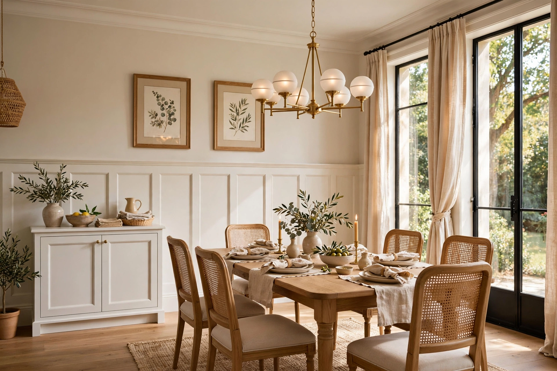 Board and Batten Wainscoting in an Elegant Dining Room