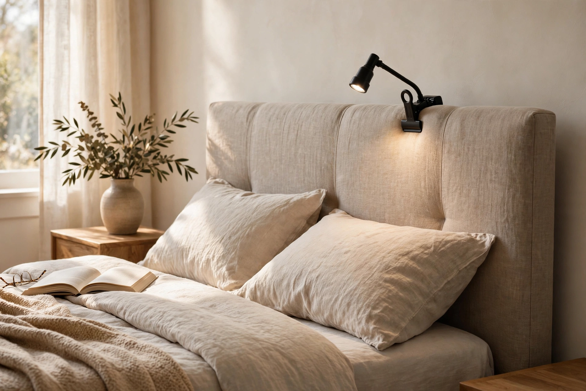 Clip On Book Light On Headboard