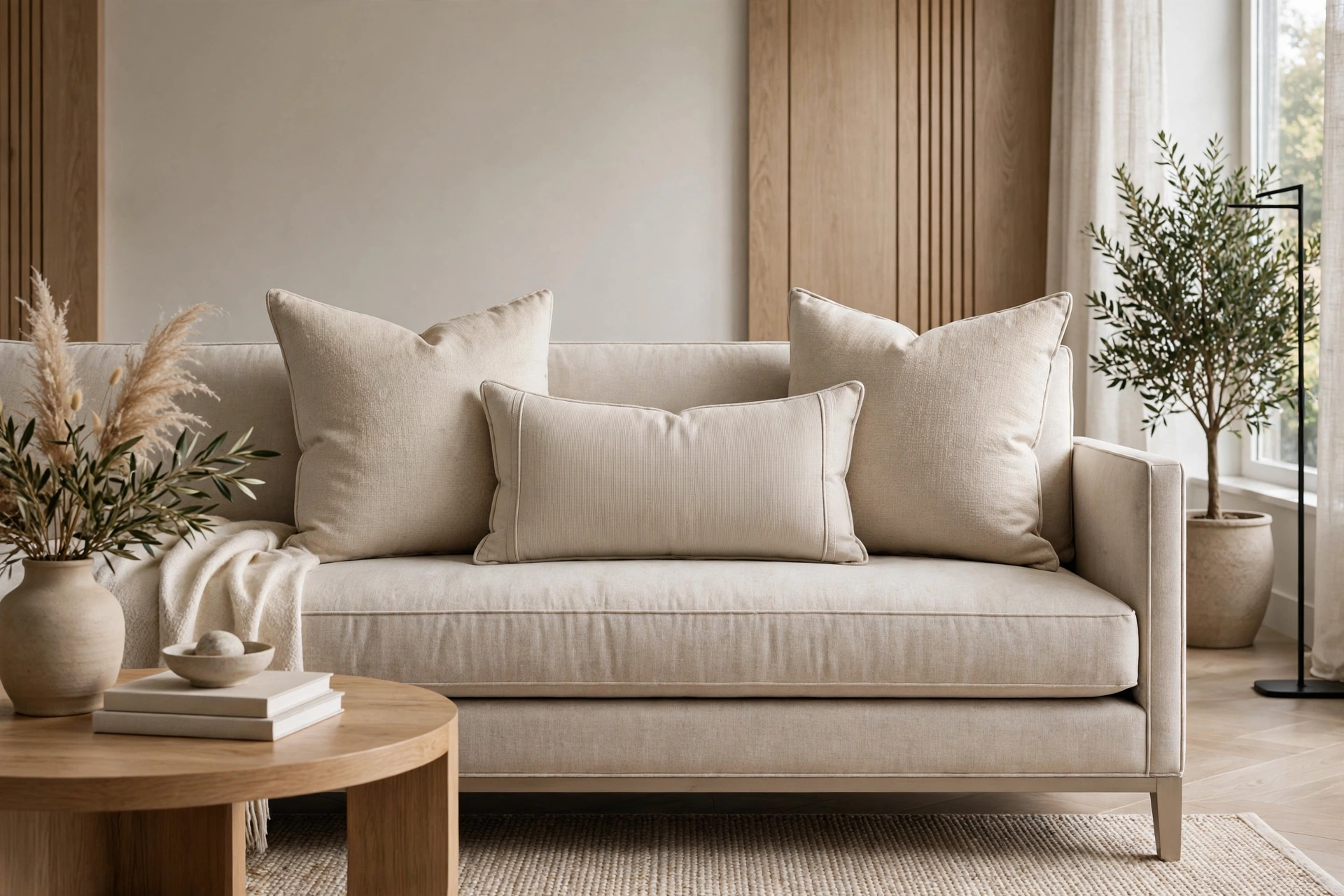 Lumbar Throw Pillow Adding Polish To Living Room Sofa