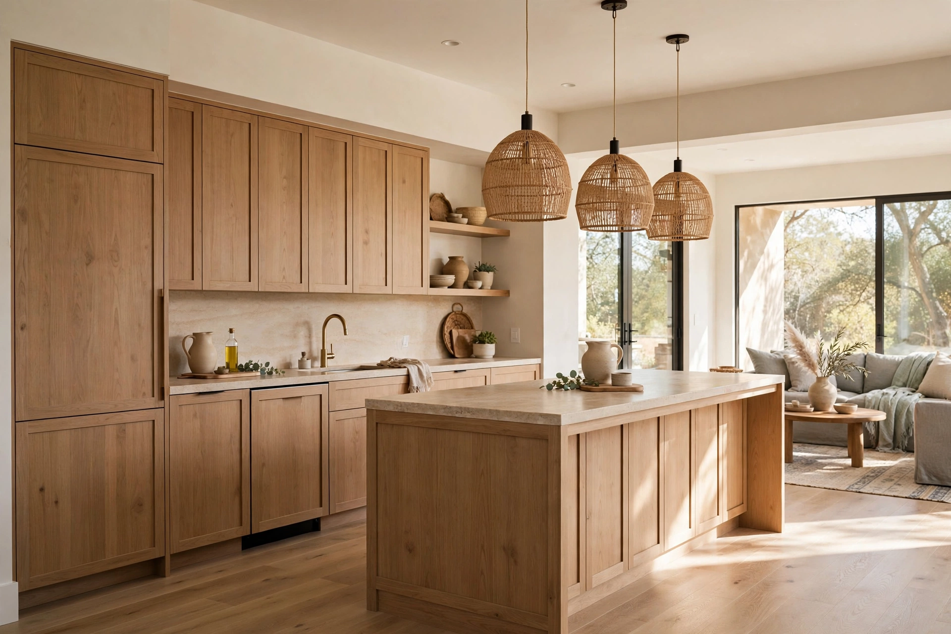 Open Concept Kitchen With Panel Ready Appliances Blending Into Cabinetry