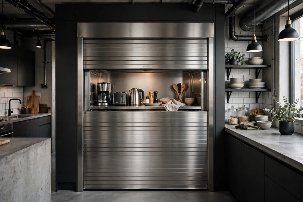 Stainless Steel Roll Down Appliance Garage Door