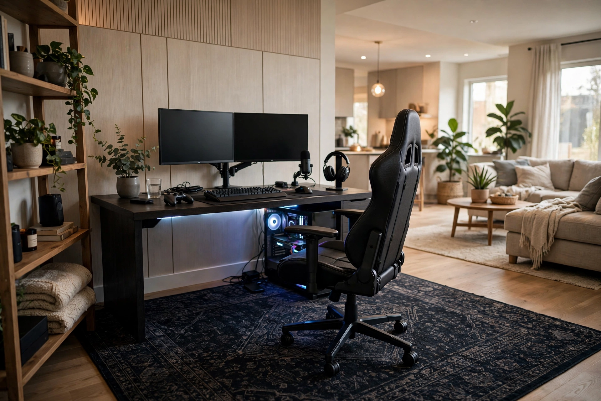 Area Rug Defining The Gaming Zone In A Room