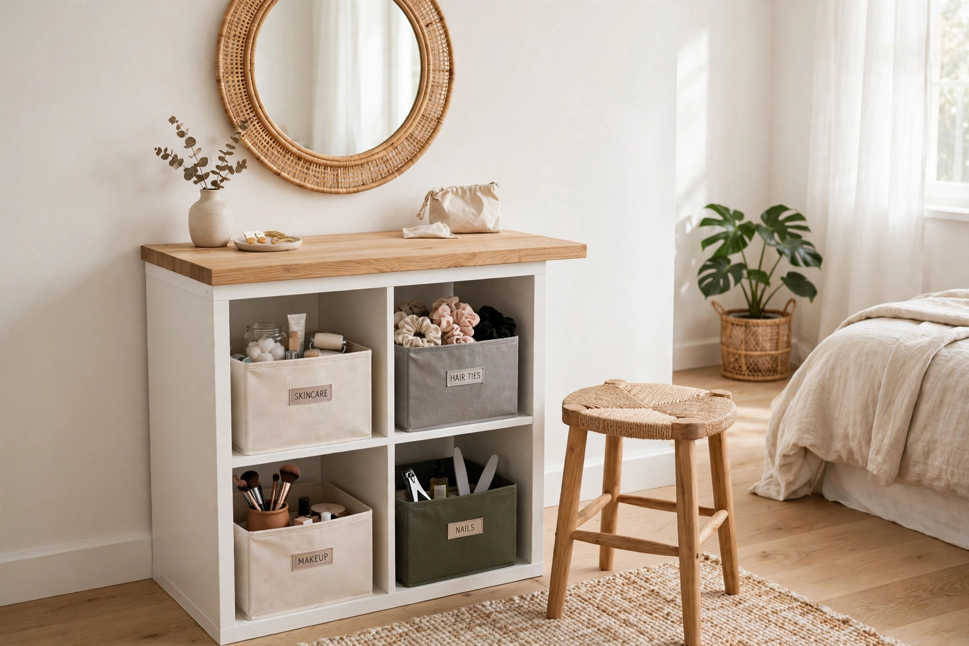 Budget Vanity Built From Cube Storage Unit