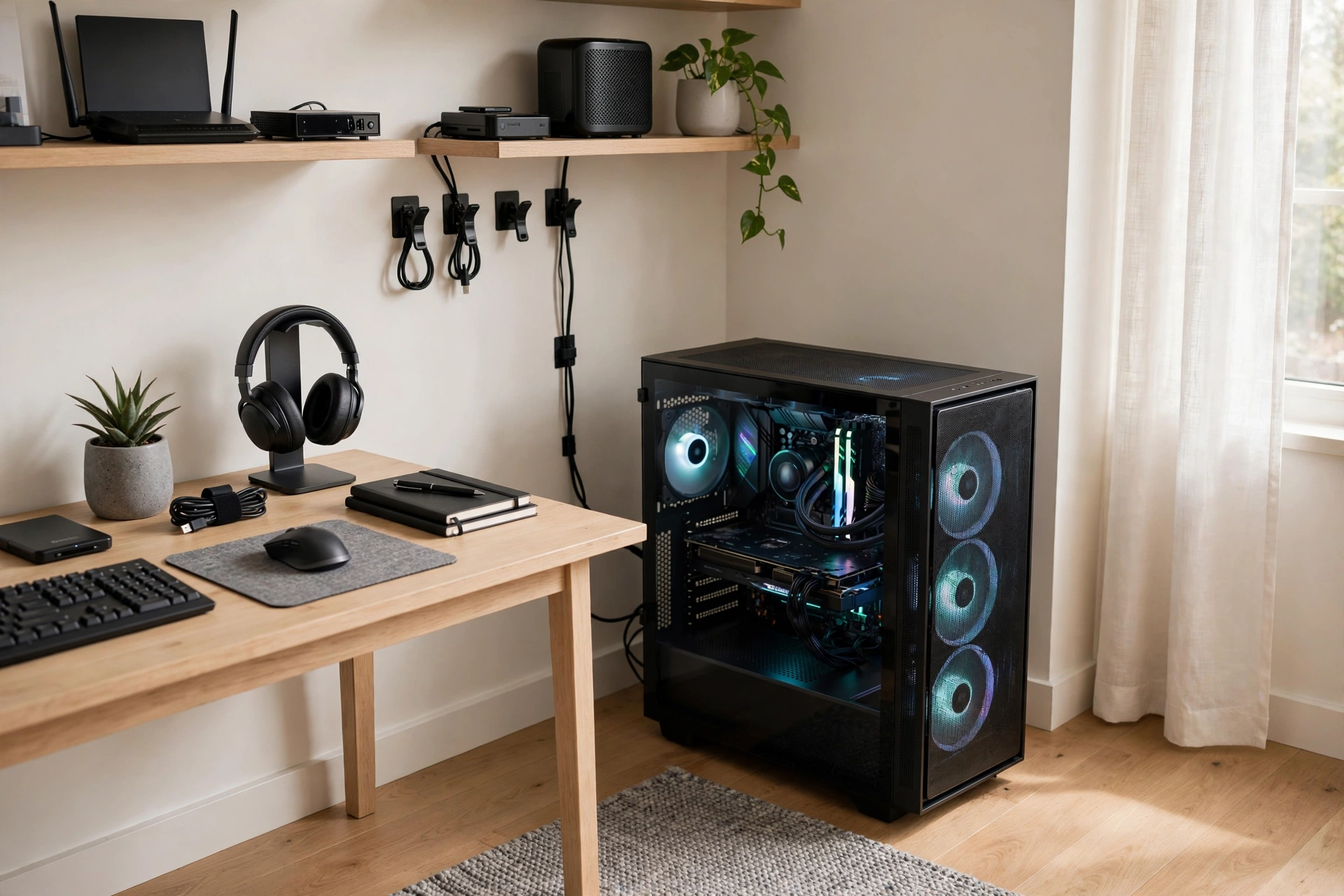 Well Ventilated Gaming PC Corner With Airflow Space