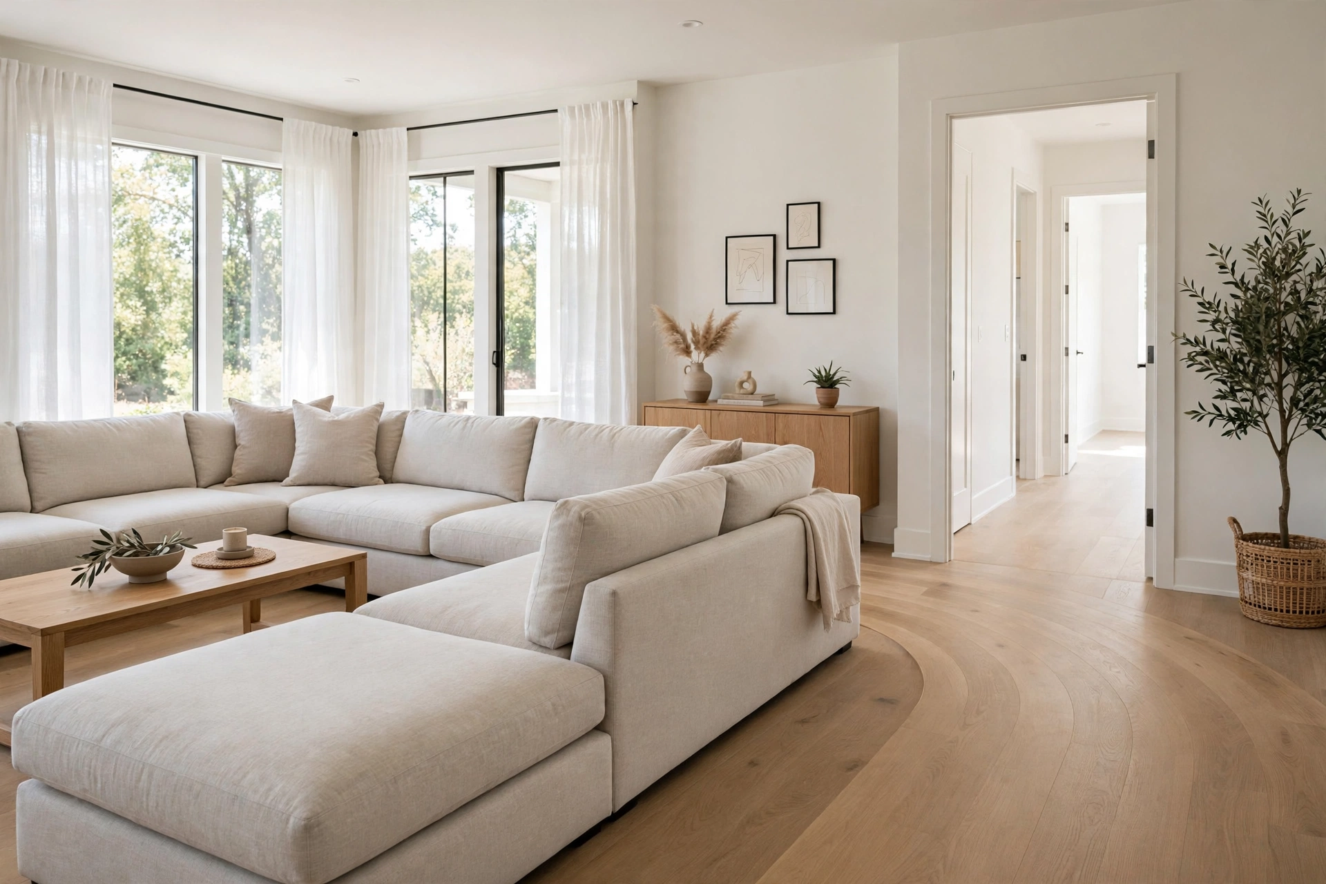 Clear Traffic Path Around A Sectional Sofa Layout