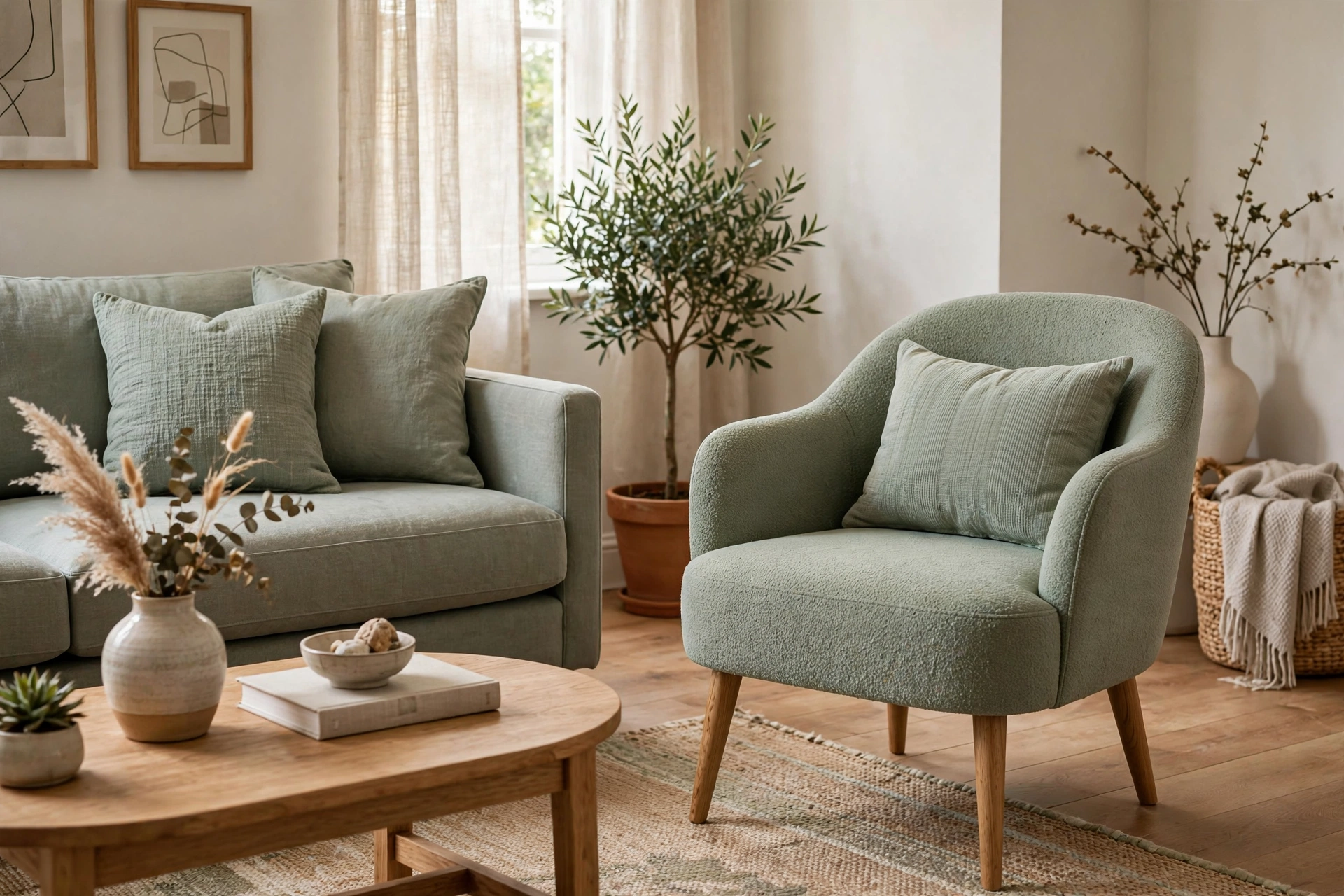 Accent Chair Styled With Coordinating Throw Pillow