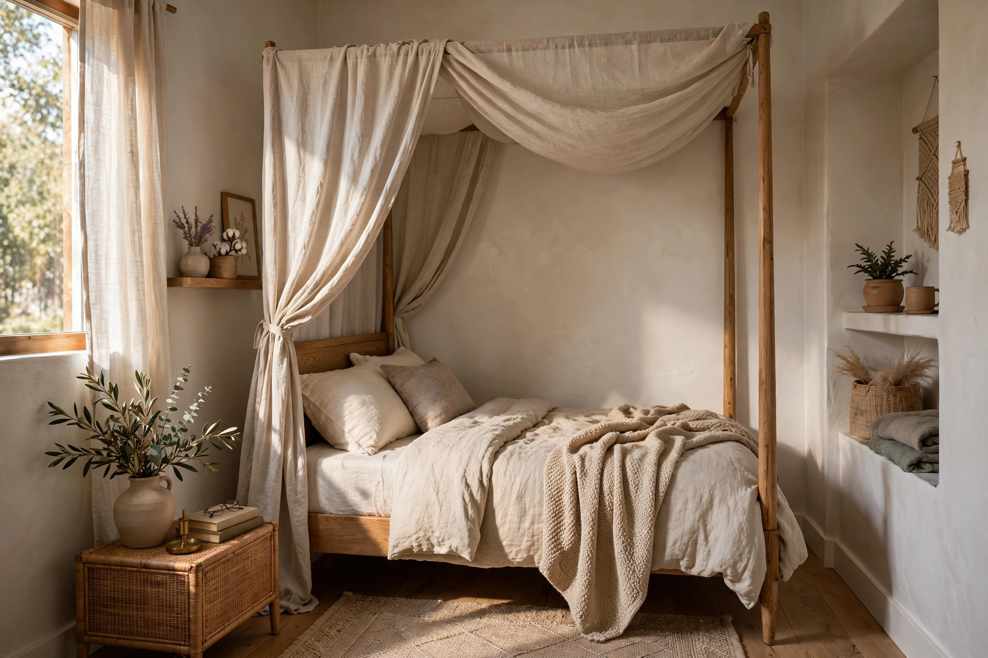 Canopy Bed In A Small Bedroom Design