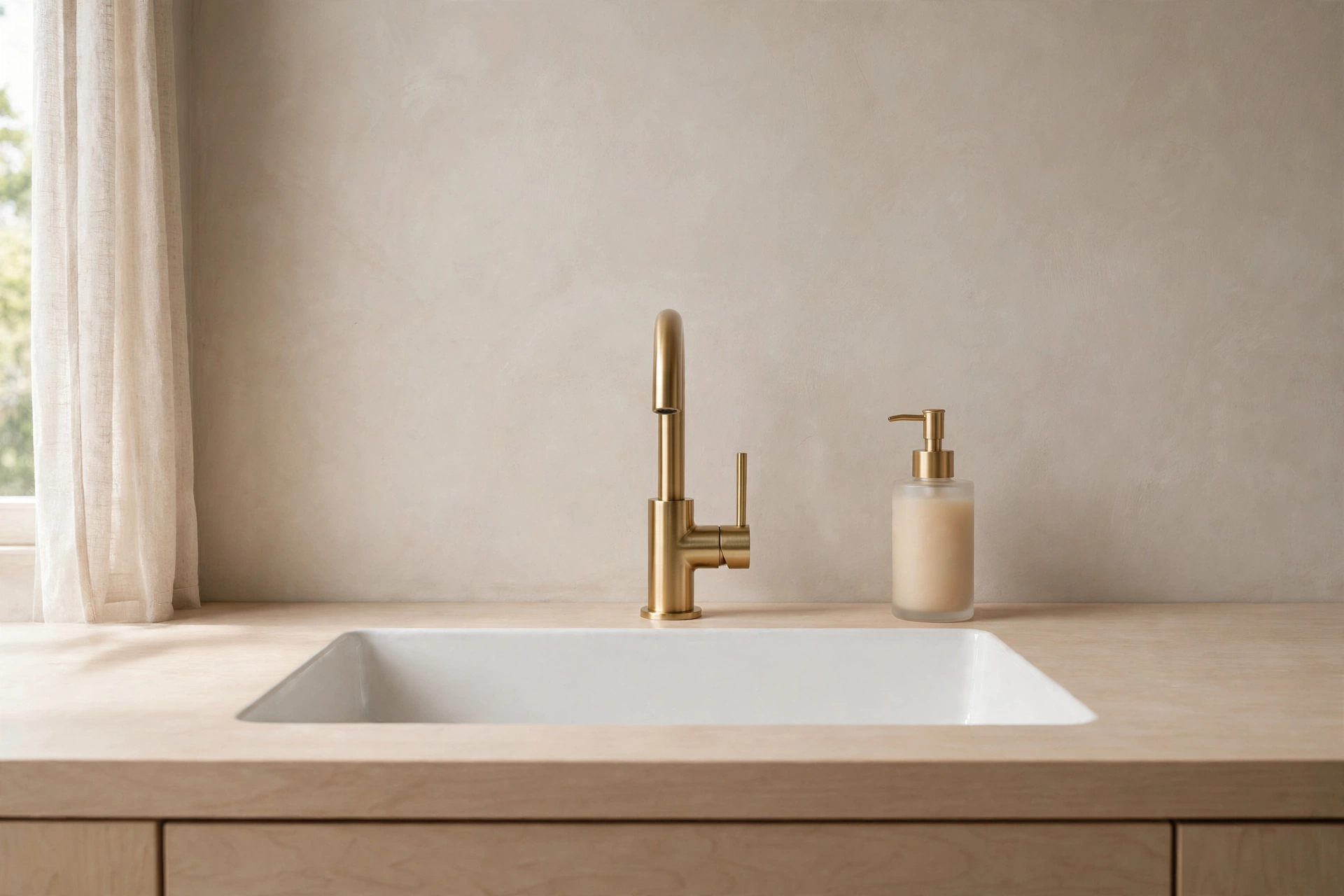 Minimalist Bathroom Sink With Less Decor