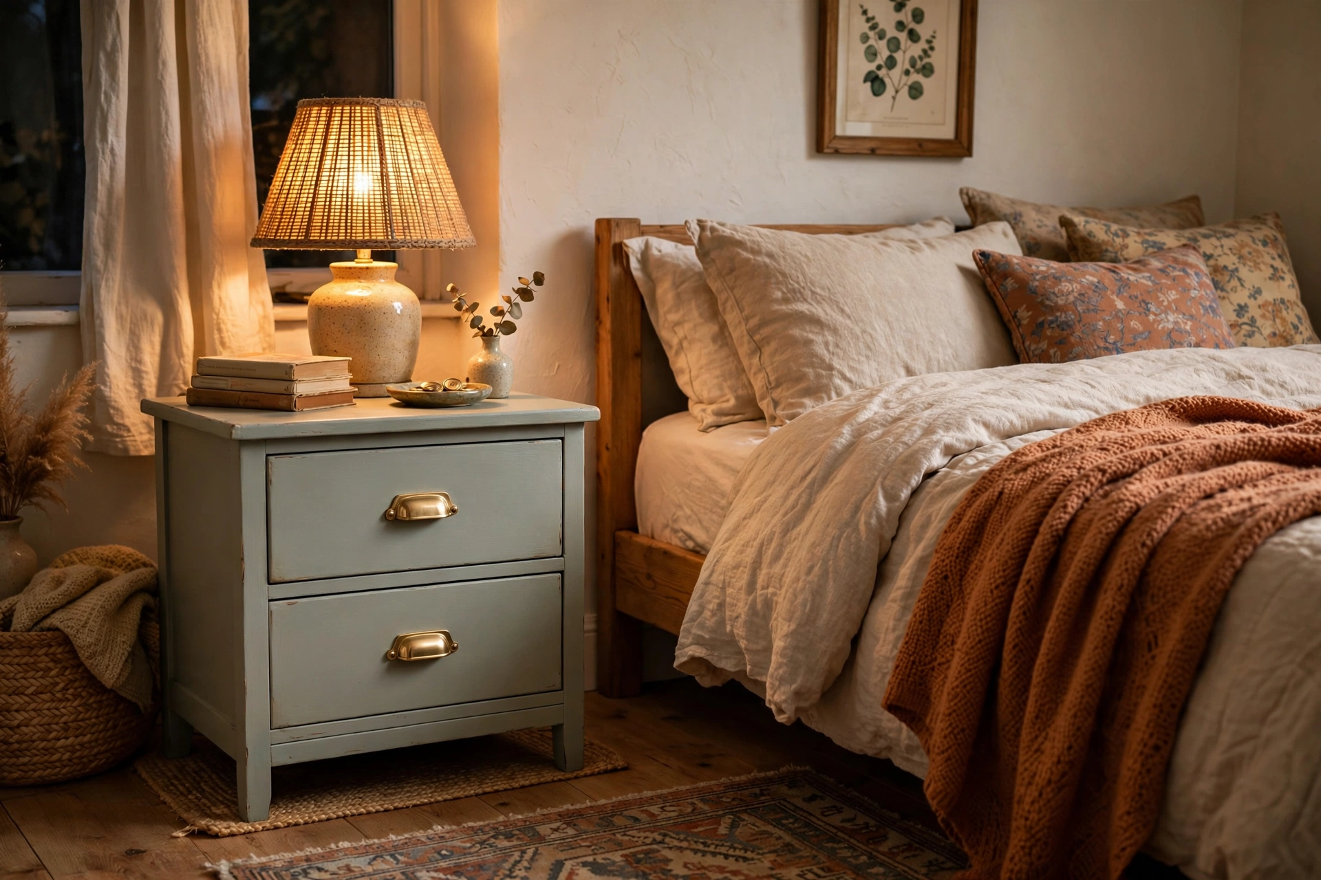 Budget Nightstand With Big Style In Bedroom