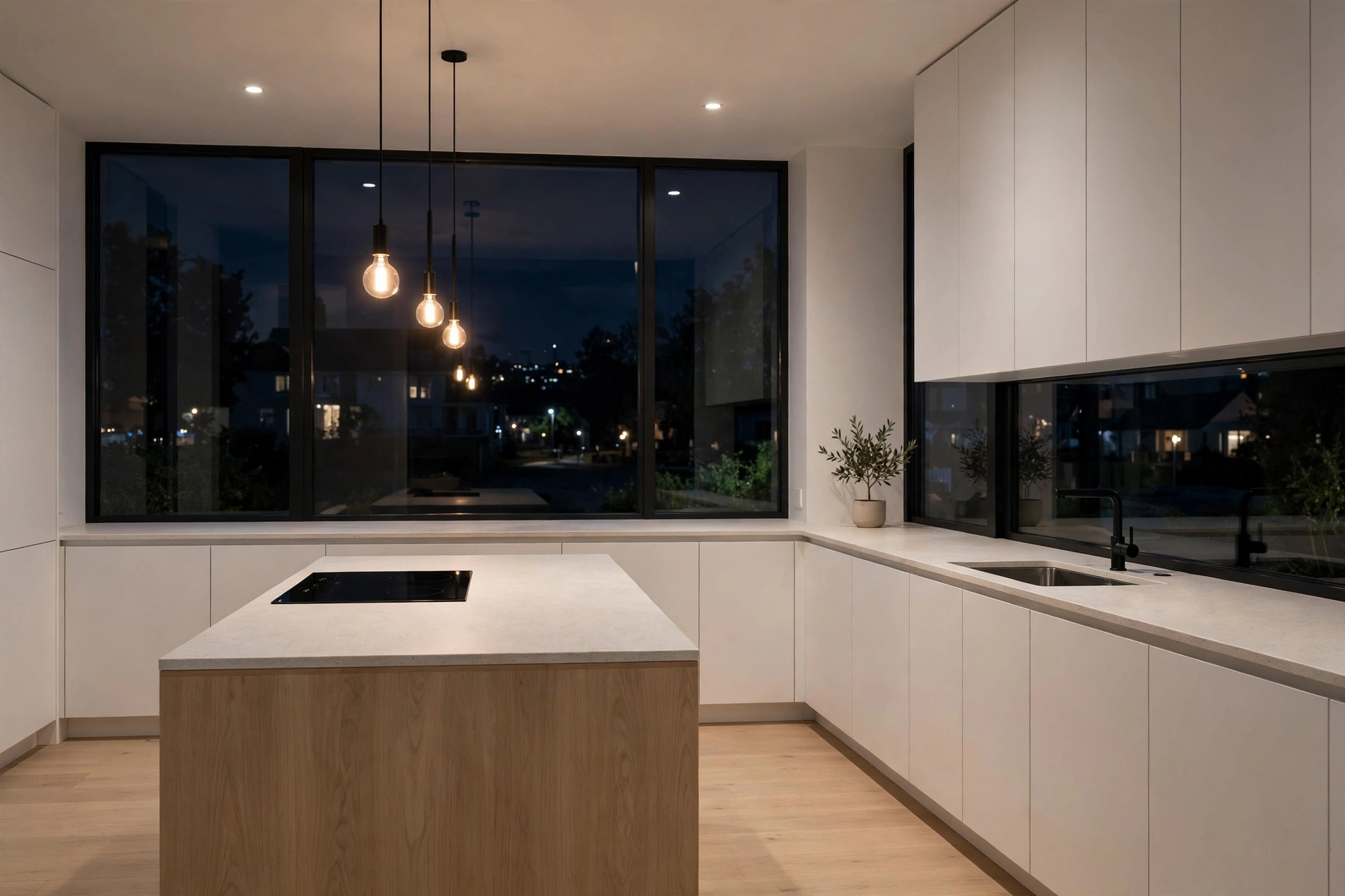 Minimalist kitchen design ideas with a serene nightly-reset kitchen ready for morning